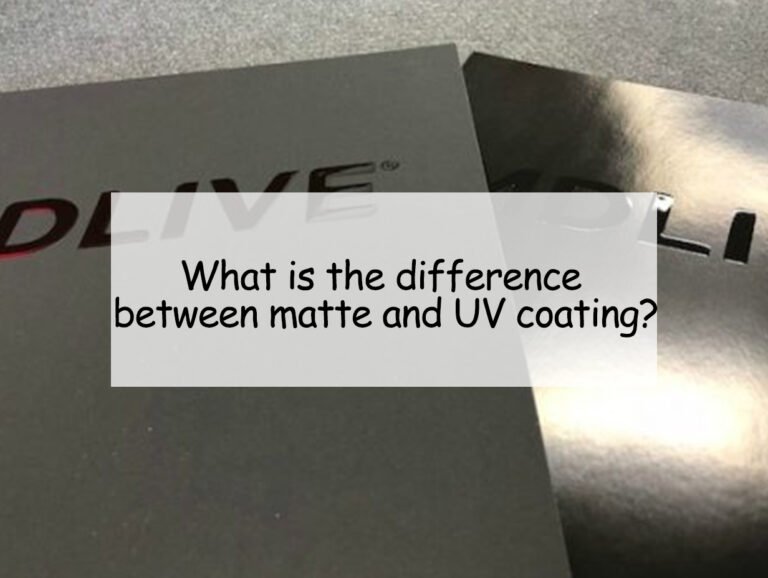 What is the difference between matte and UV coating?