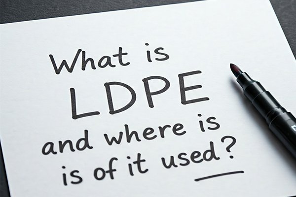 LDPE plastic material, showing its uses in packaging and flexible products