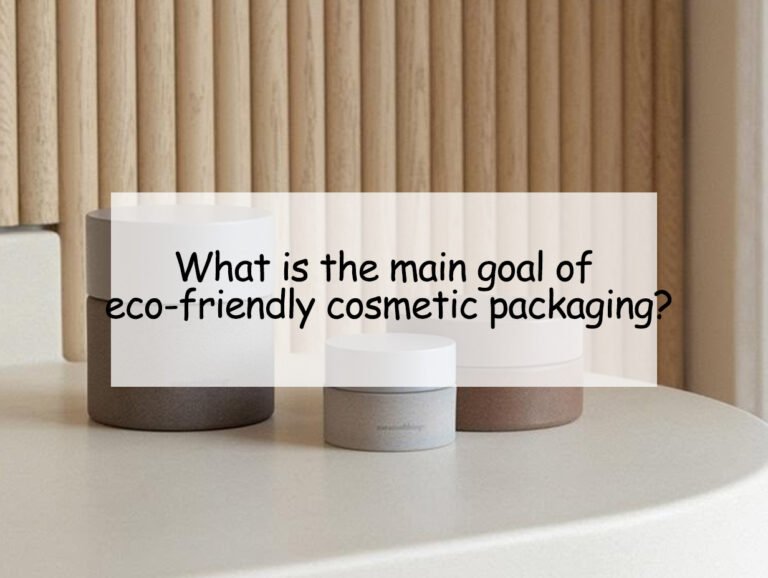 What is the main goal of eco-friendly cosmetic packaging?